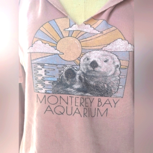 Techstyles Tops - Monterey BAY Aquarium Soft Purple Hoodie Pullover by Techstyles